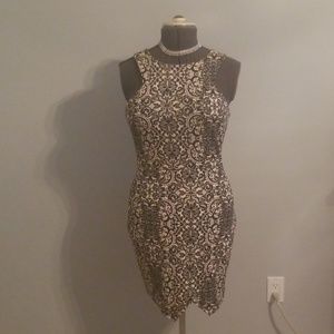 Forever 21 body con asymmetrical dress size L